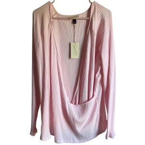 Universal Thread Light Pink Ribbed Blouse